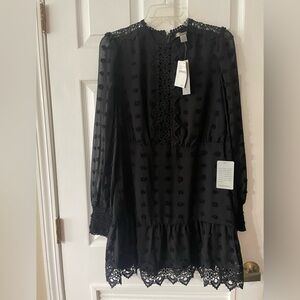 Love By Design Black Lace Long Sleeve Dress